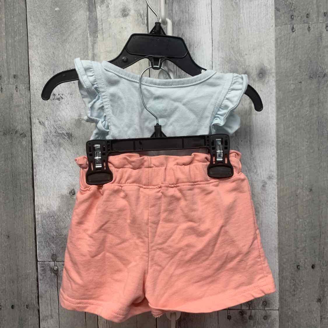 Size 18 Months Blue/Pink Disney Shirt/Shorts