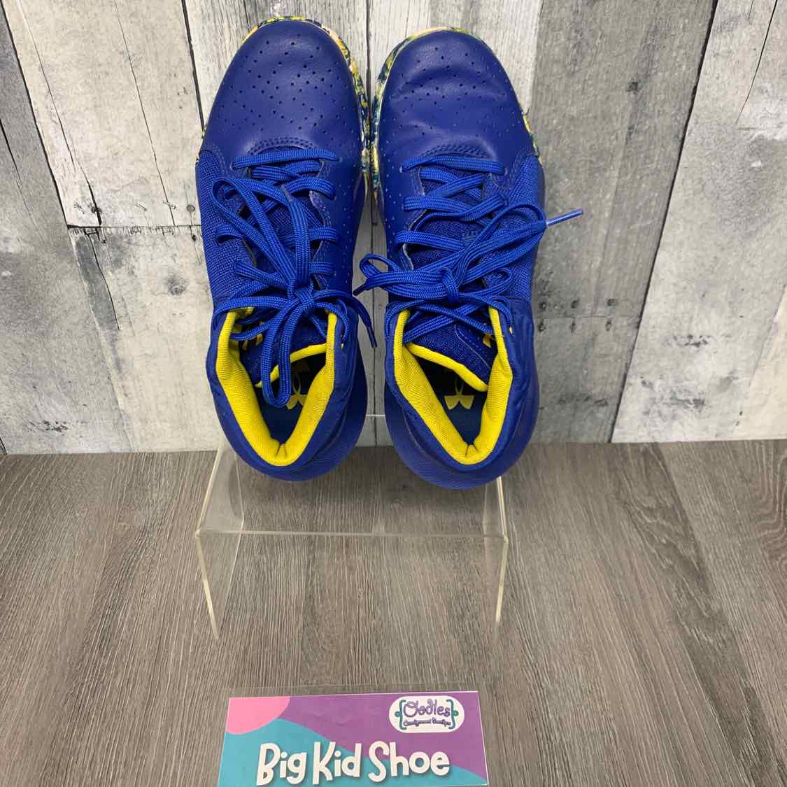 Size 6 Blue/Yellow Sport Brand Sneakers