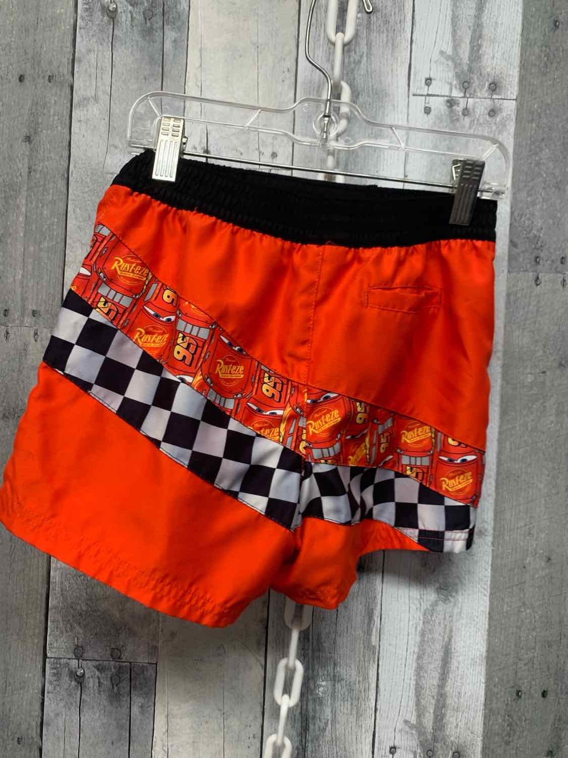 Size 7/8 Red/Black Disney Parks Swim Trunks