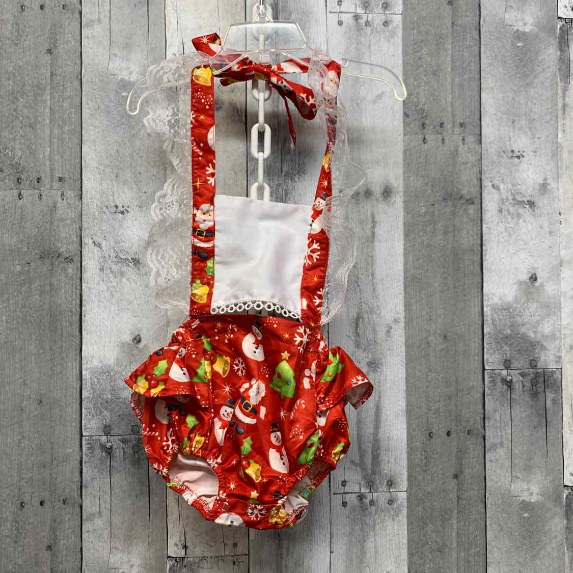 Size 12 Months Red Print Boutique Brand Romper