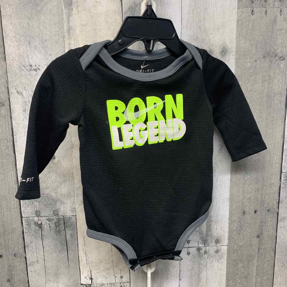 Size 6 Months Black/Green Sport Brand Bodysuit