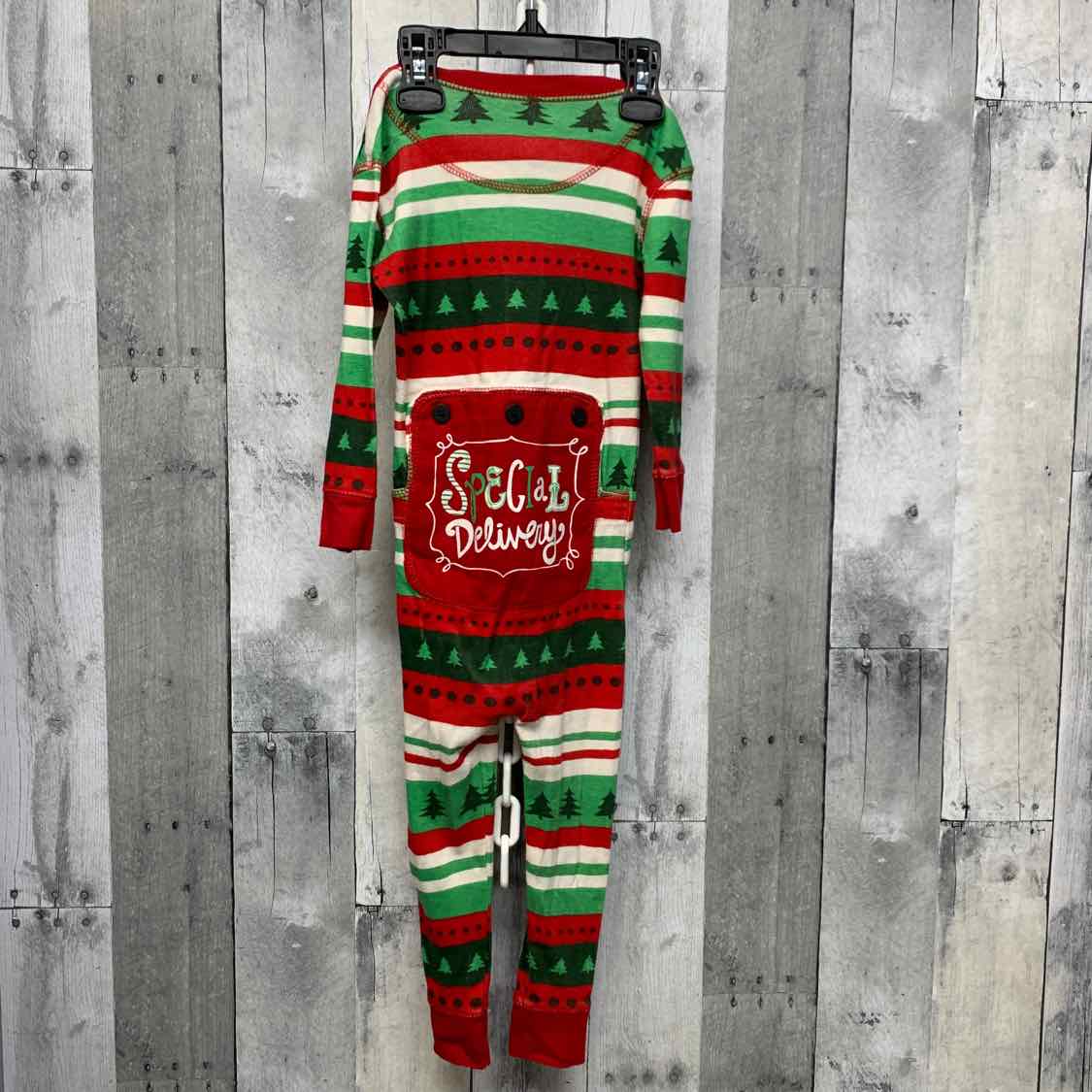 Size 2T Red/Green B Brand Footy PJs