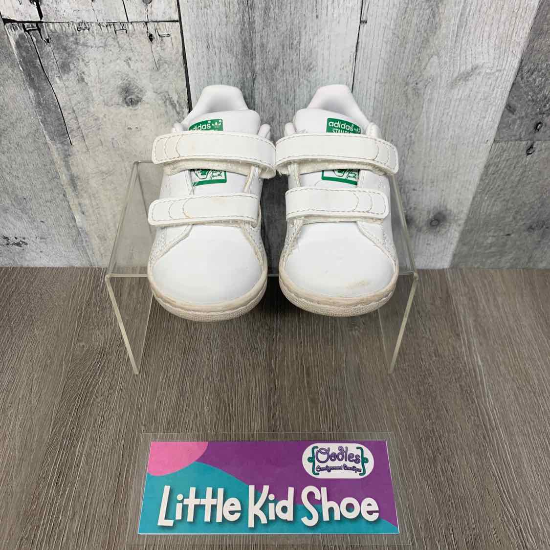 Size 5 White/Green Sport Brand Sneakers