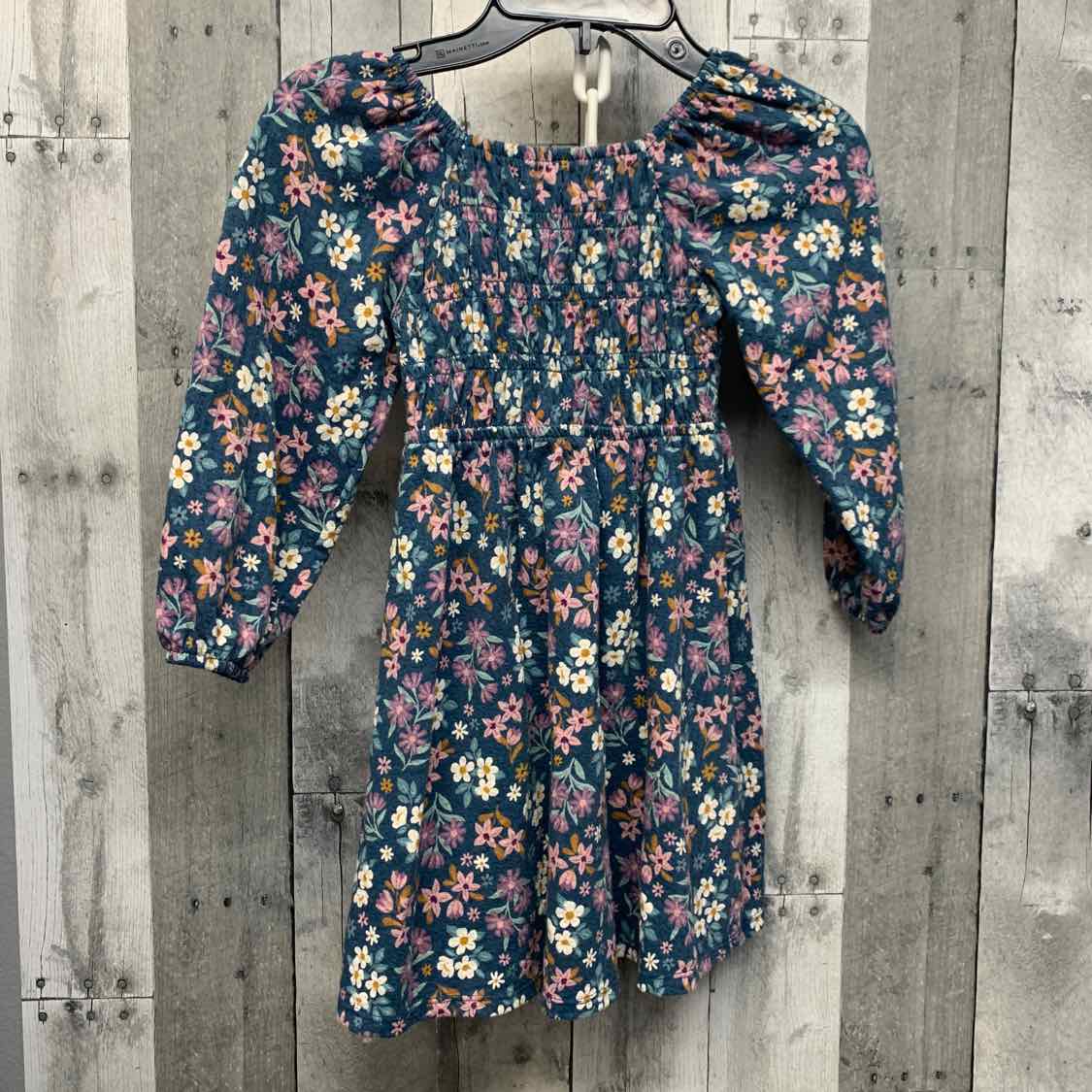 Size 4T Blue/White Jumping Beans LS Dress