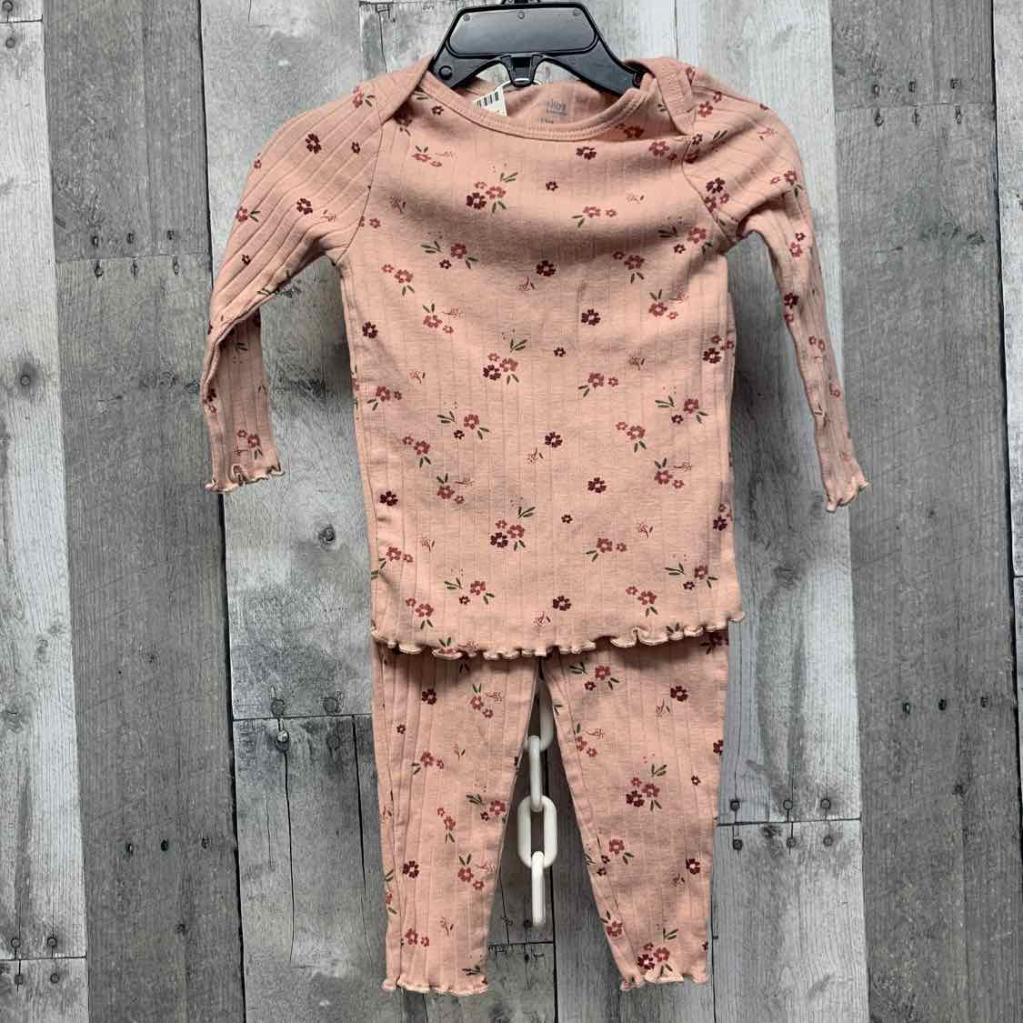 Size 12 Months Pink/Purple Simple Joys Shirt/Leggings