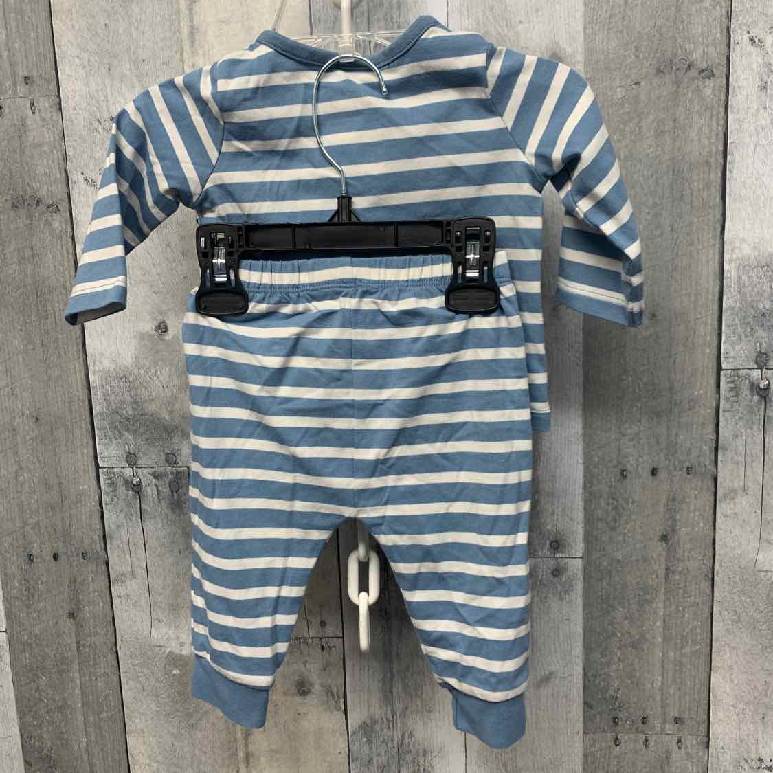 Size 0-3 Months Blue/White Cat & Jack Shirt/Pants