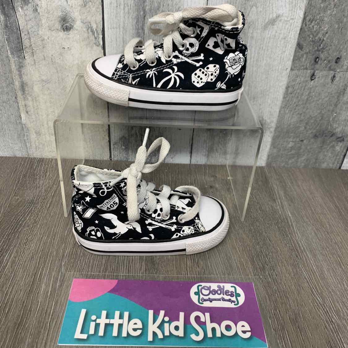 Size 5 Black/White Converse Sneakers