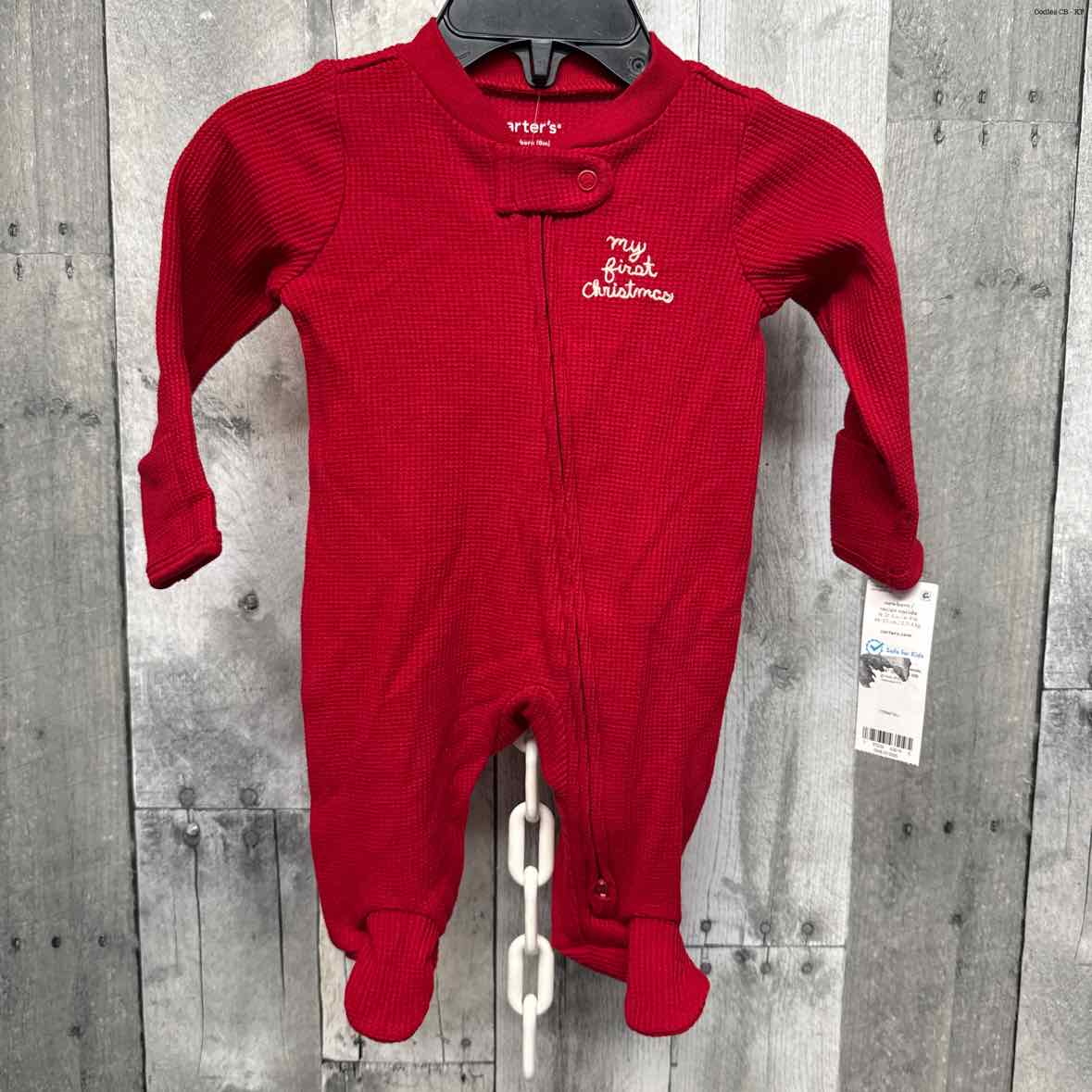 Size Newborn Red Carter's Footy PJs