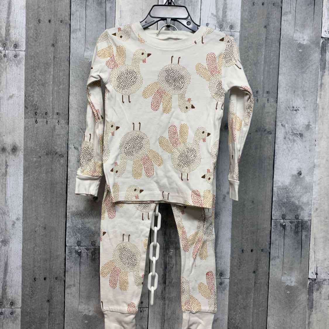 Size 4T White/Brown Carter's 2pc PJs