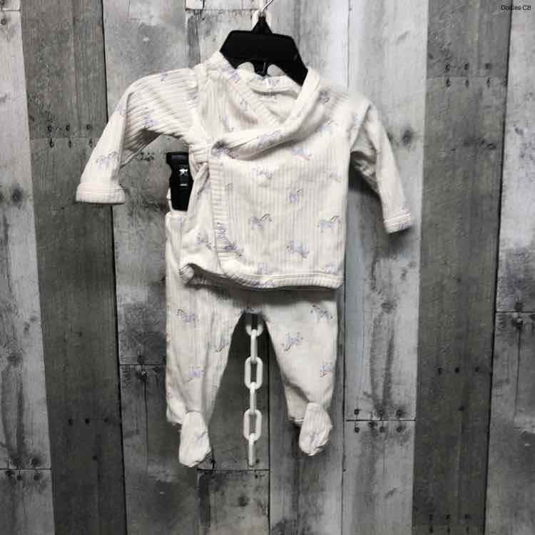 Size 3 Months White Print Just One You Shirt/Pants