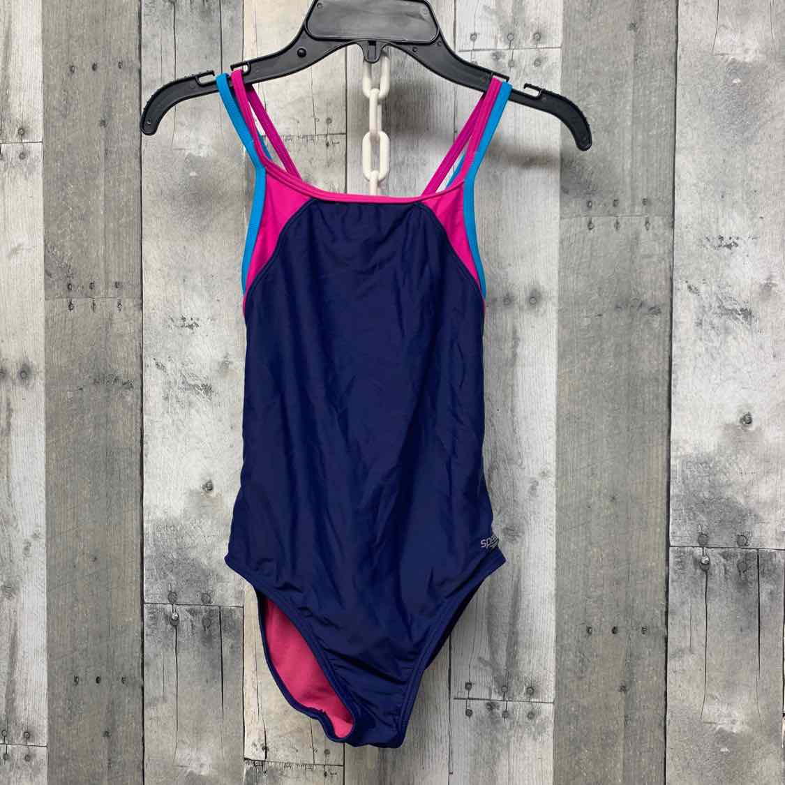 Size 10 Navy/Pink Speedo Swim Suit - 1pc