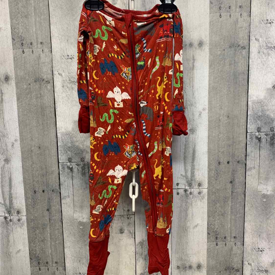 Size 6-12 Months Red Print Little Sleepies Footy PJs