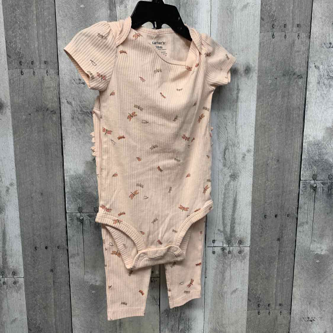 Size 18 Months Pink Print Carter's Shirt/Leggings