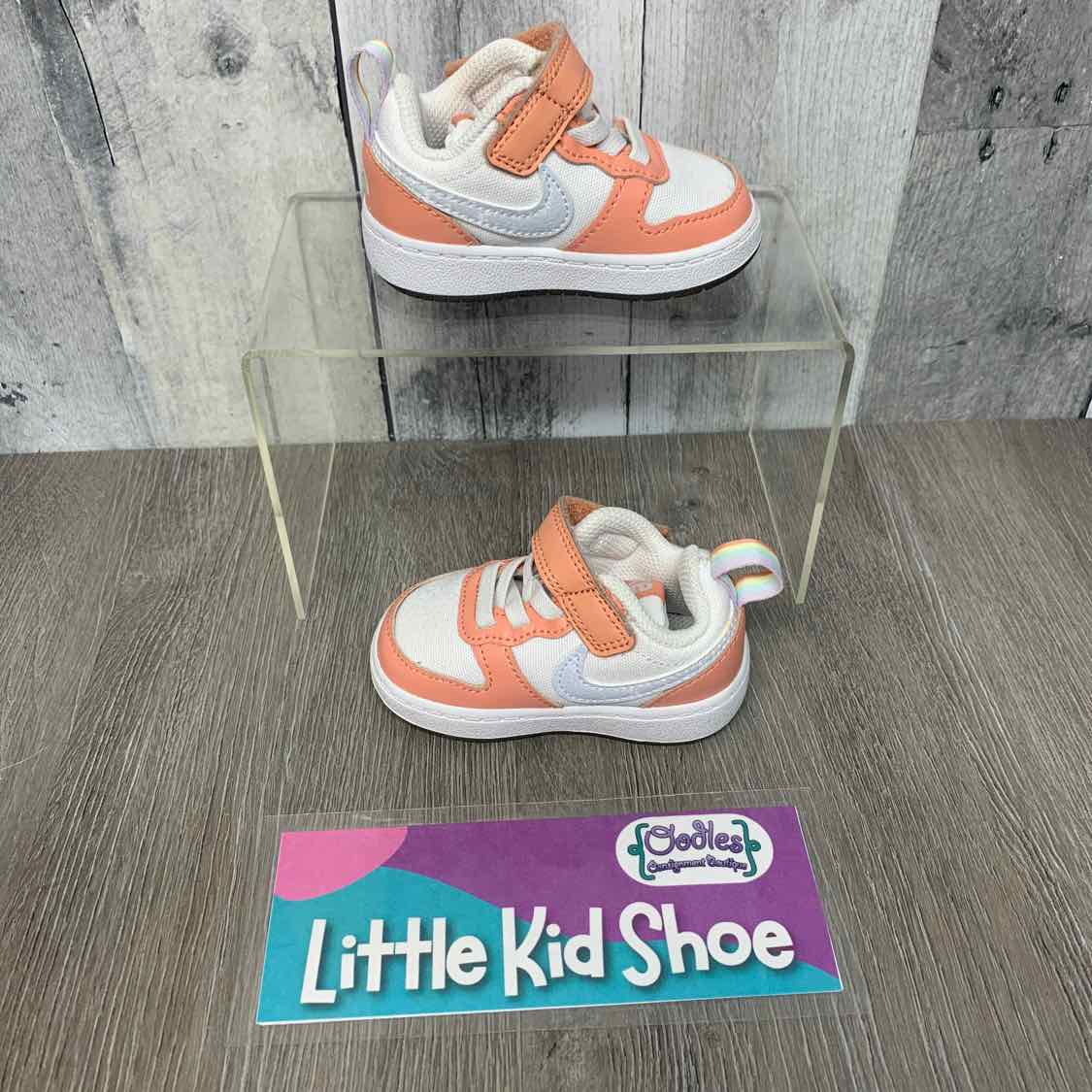 Size 3 White/Pink Sport Brand Sneakers