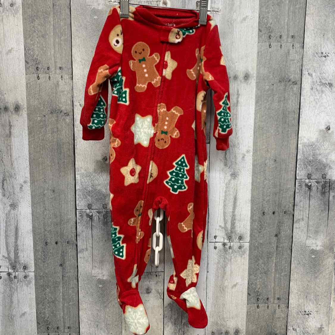 Size 6-9 Months Red Print Child of Mine Footy PJs