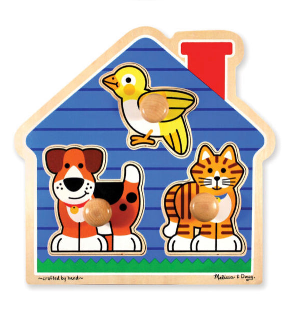 Melissa & Doug House Pets Jumbo Knob Puzzle - OodlesCB