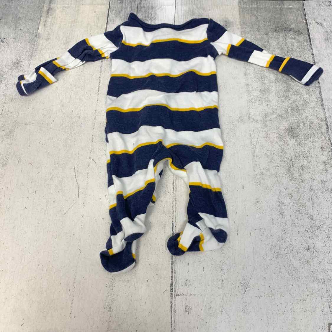 Size Preemie Navy/White Carter's Footy PJs - OodlesCB