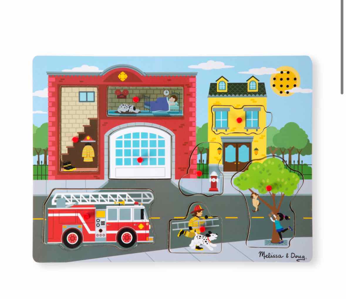 Melissa & Doug Around the Fire Station Sound Puzzle - OodlesCB
