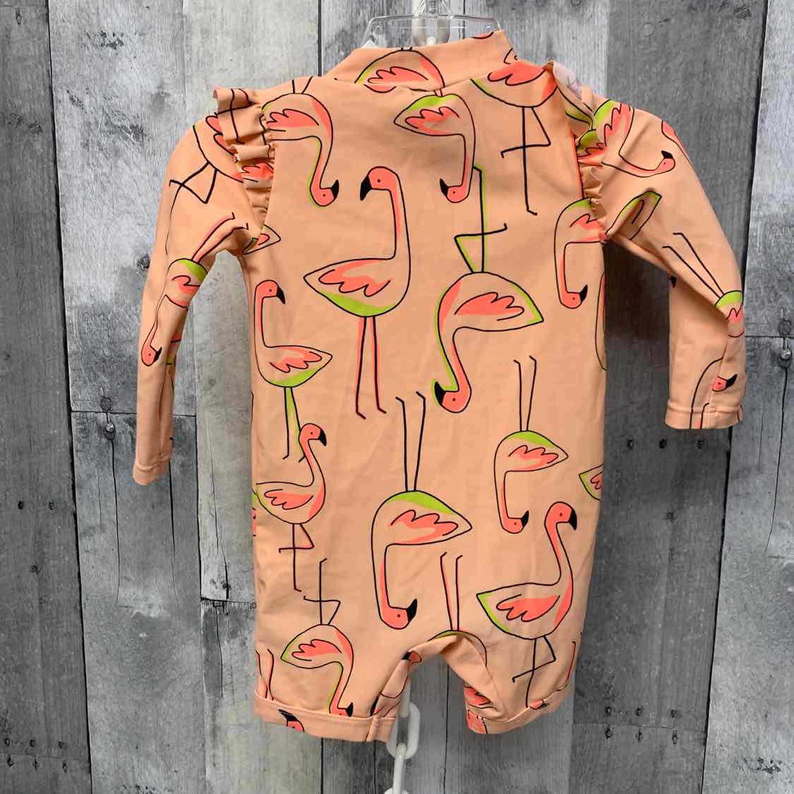 Size 6 Months Peach Print Just One You Swim Suit - 1pc - OodlesCB