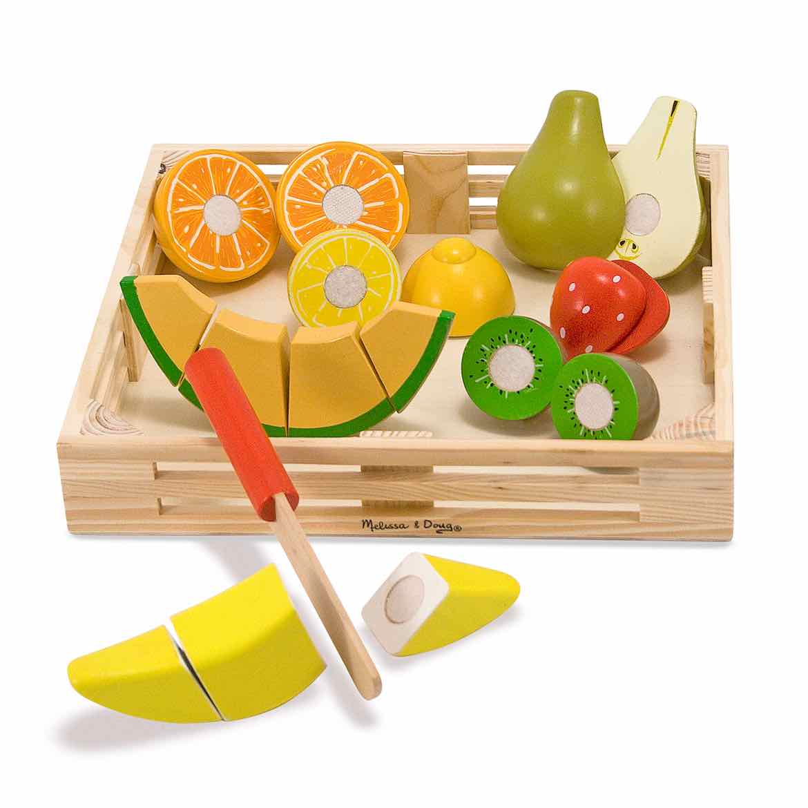 Melissa & Doug Cutting Fruit - Wooden Play Food - OodlesCB